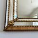 Large vintage Spanish Venetian-style wall mirror, brass, 1980s Hollywood Regency