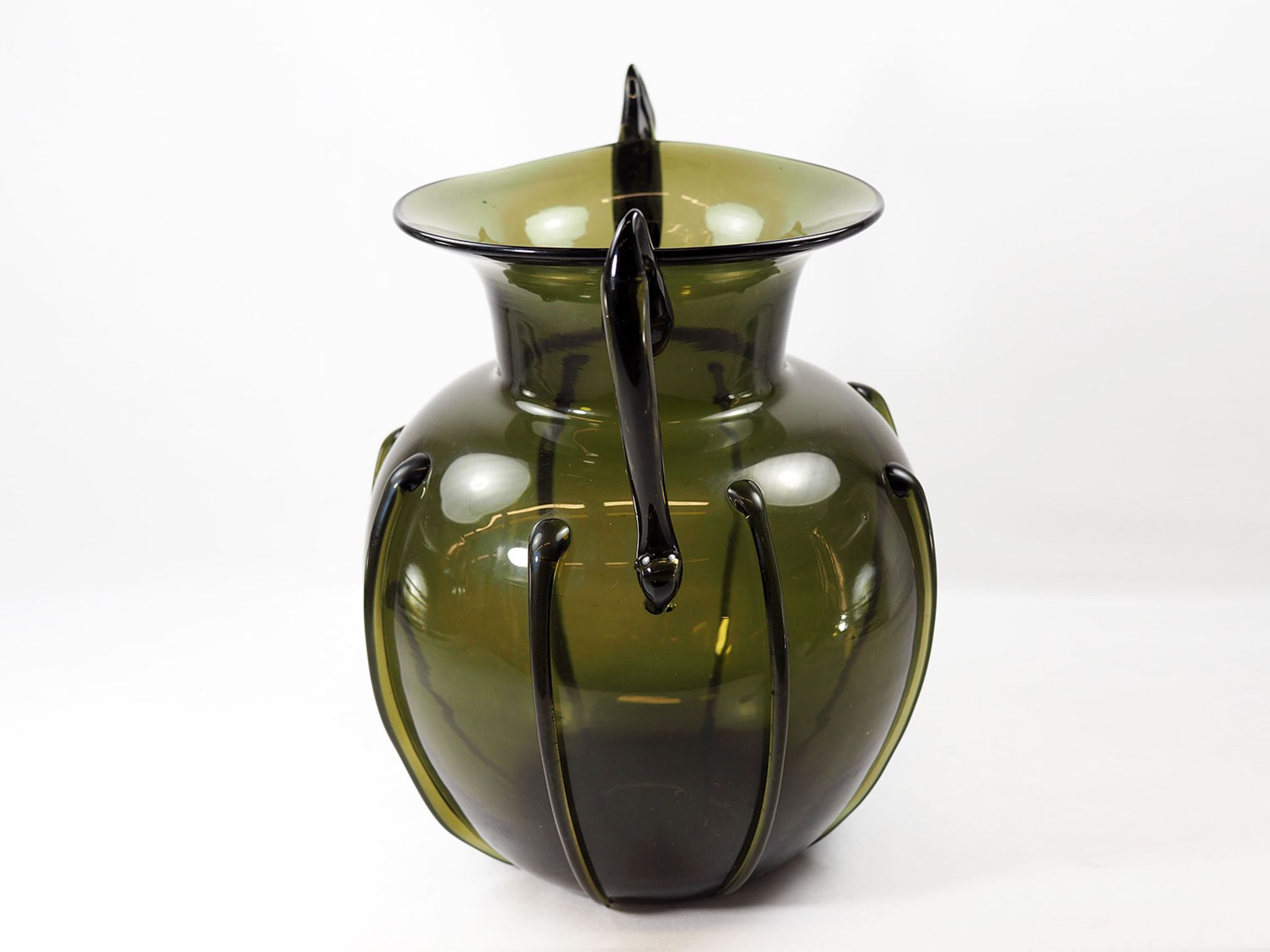 Art deco glass vase by Vittorio Zecchin for Cappellin Venini, 1920s