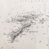 Map of Marseille Méditerranée 1950