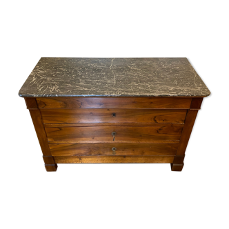 Old wooden dresser with marble tray