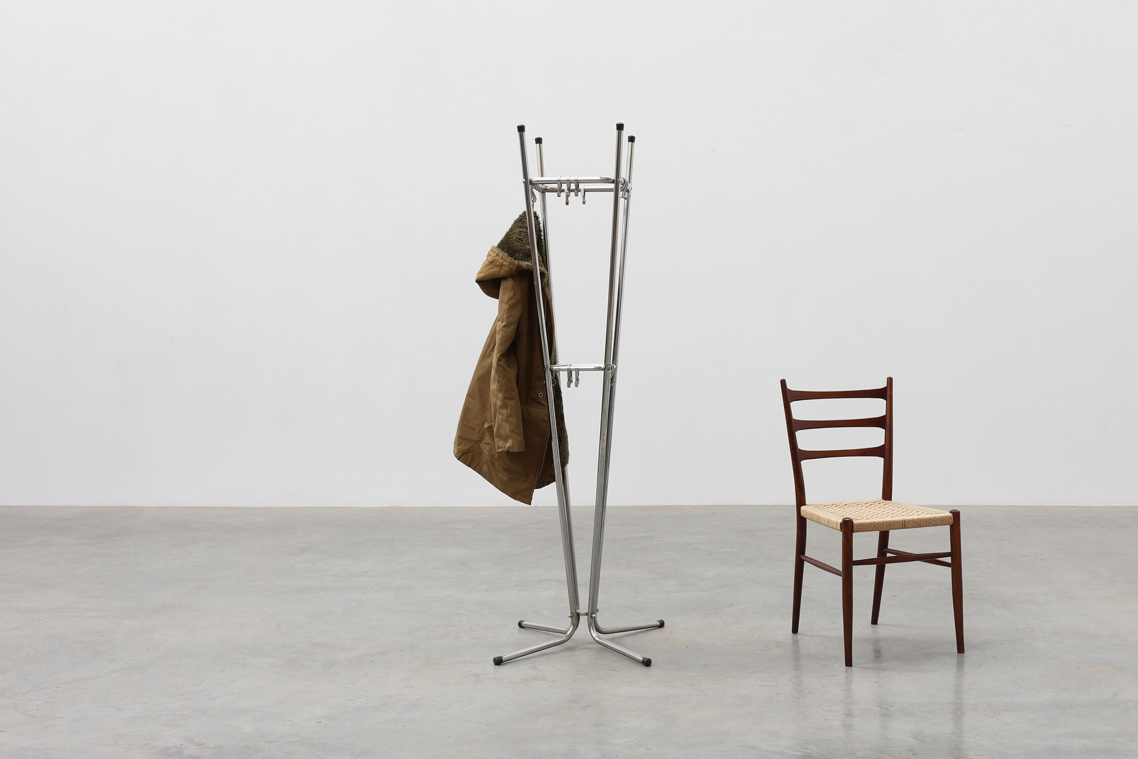 Mid-century chrome Coat rack by Tubax, Belgium 1950s