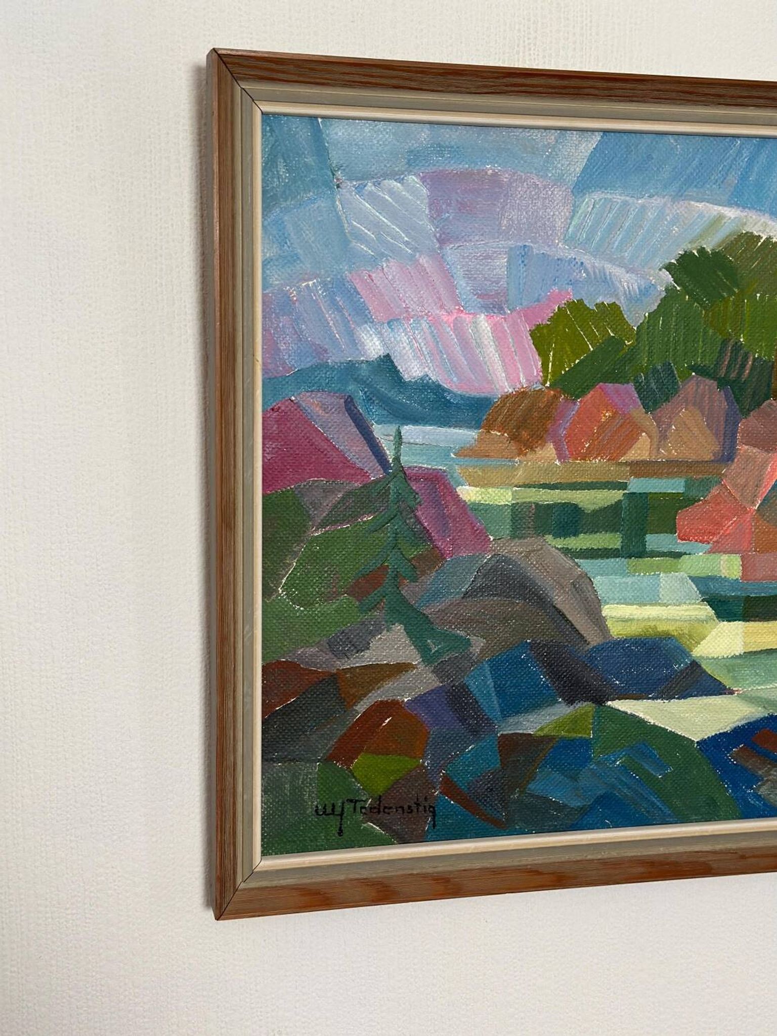 Swedish Oil on Canvas – “Autumn Landscape” by Ulf Tedenstig (1937–1999