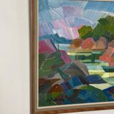 Swedish Oil on Canvas – “Autumn Landscape” by Ulf Tedenstig (1937–1999