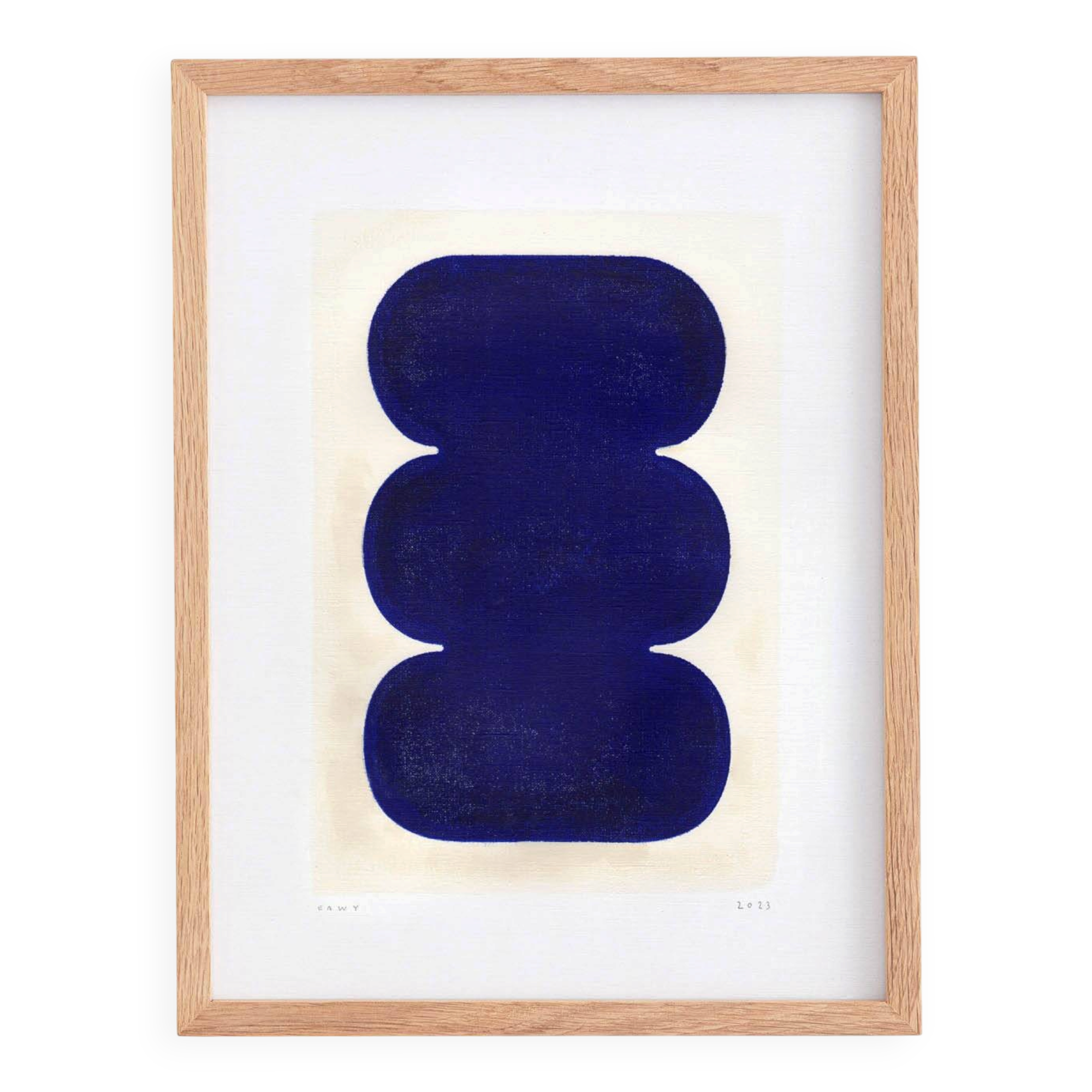 Twist - contemporary painting on paper signed Eawy