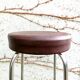 Metal and faux leather bar stool
