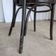 Chaise de salle à manger vintage style Thonet en bois noir et assise en cannage 1970