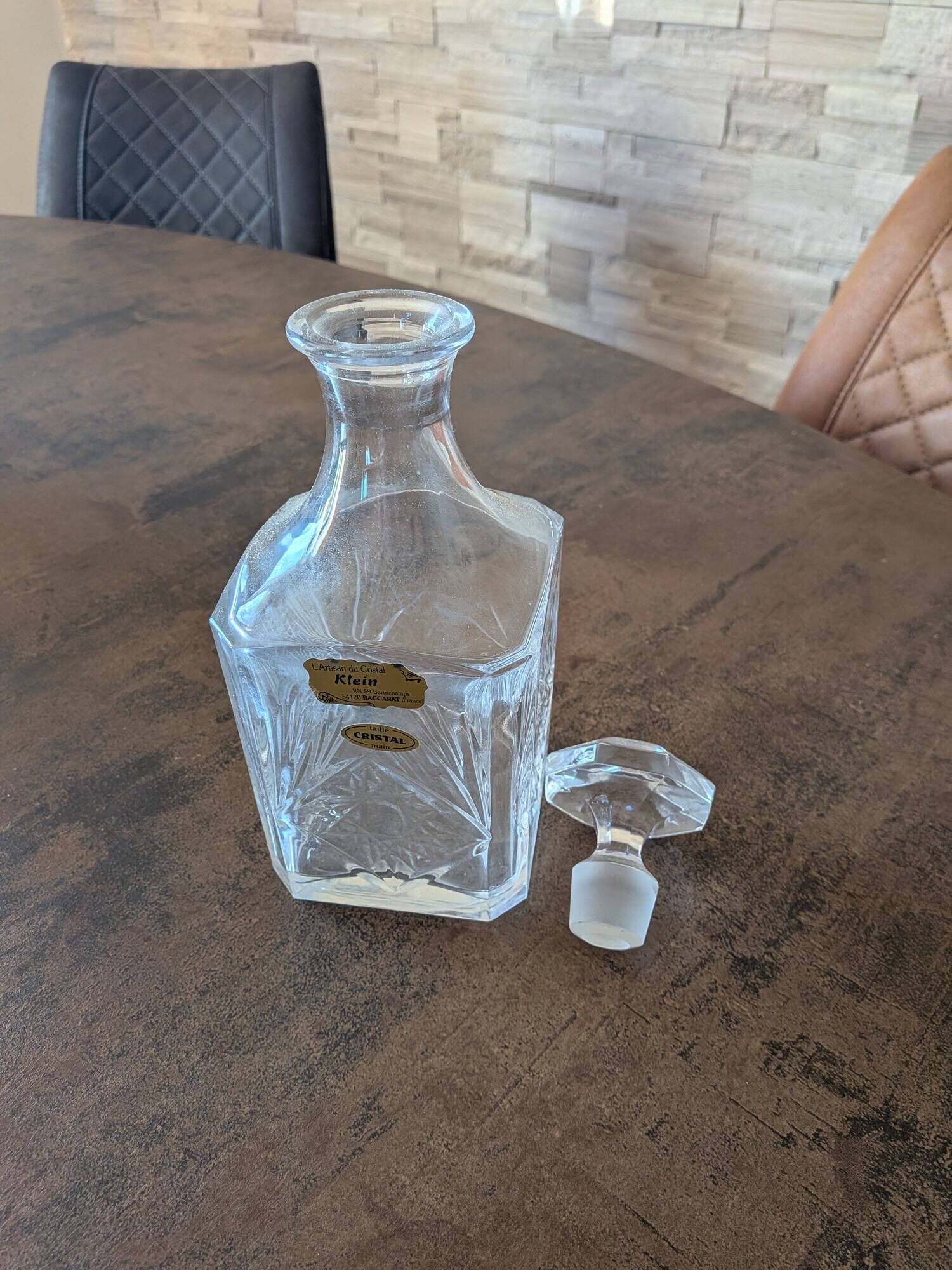 Small crystal carafe