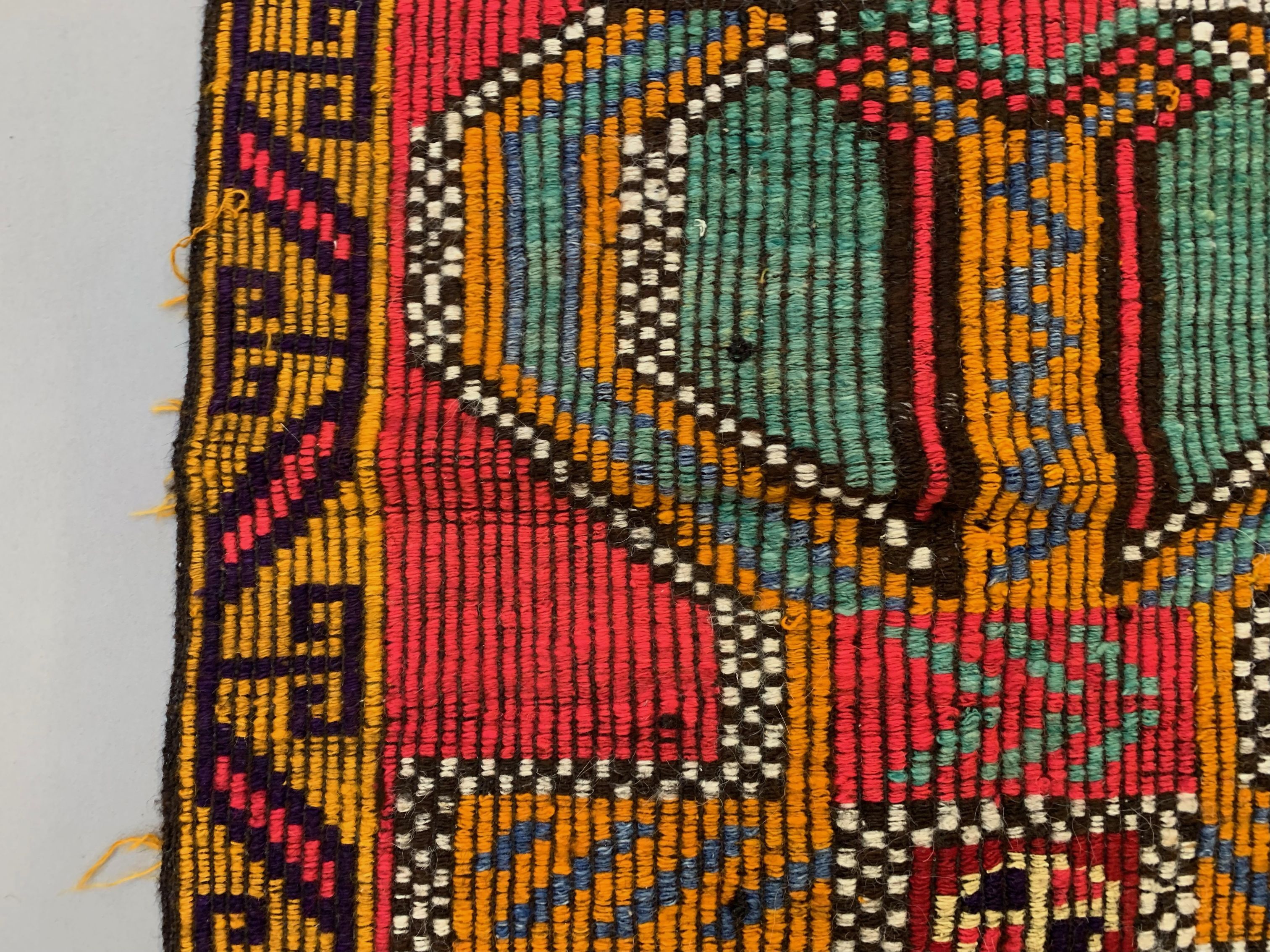 Small Vintage Turkish Kilim Rug 126x75 cm Wool Kelim