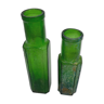 Set of two green vials