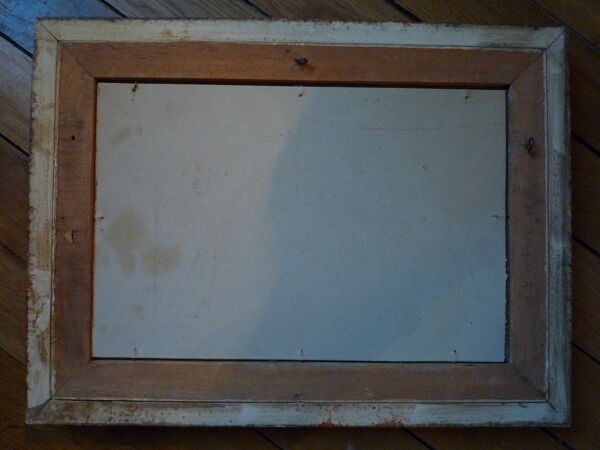 Tableau, paysage sombre de bord de mer, huile sur carton attribuée à Pierre Peltier, 1943