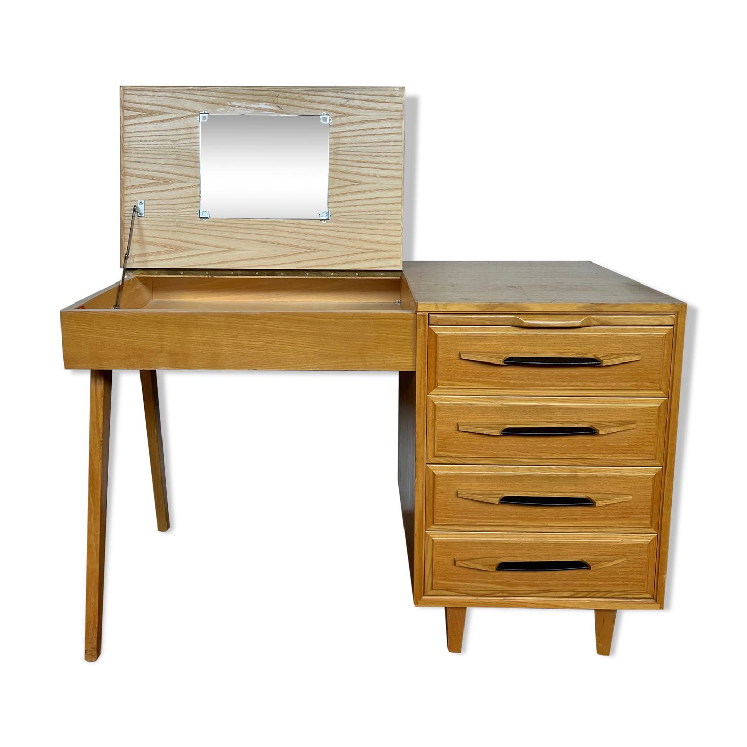 Vintage scandinavian office 1950 made in swiss compass feet