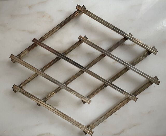 Silvered Metal Art Deco flat underside