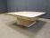 Vintage belgochrom 23kt gold and travertine coffee table , 1970s