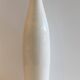 Large Little Girl Vase Long Straight Neck Cylindrical Cracked Glazed Ceramic