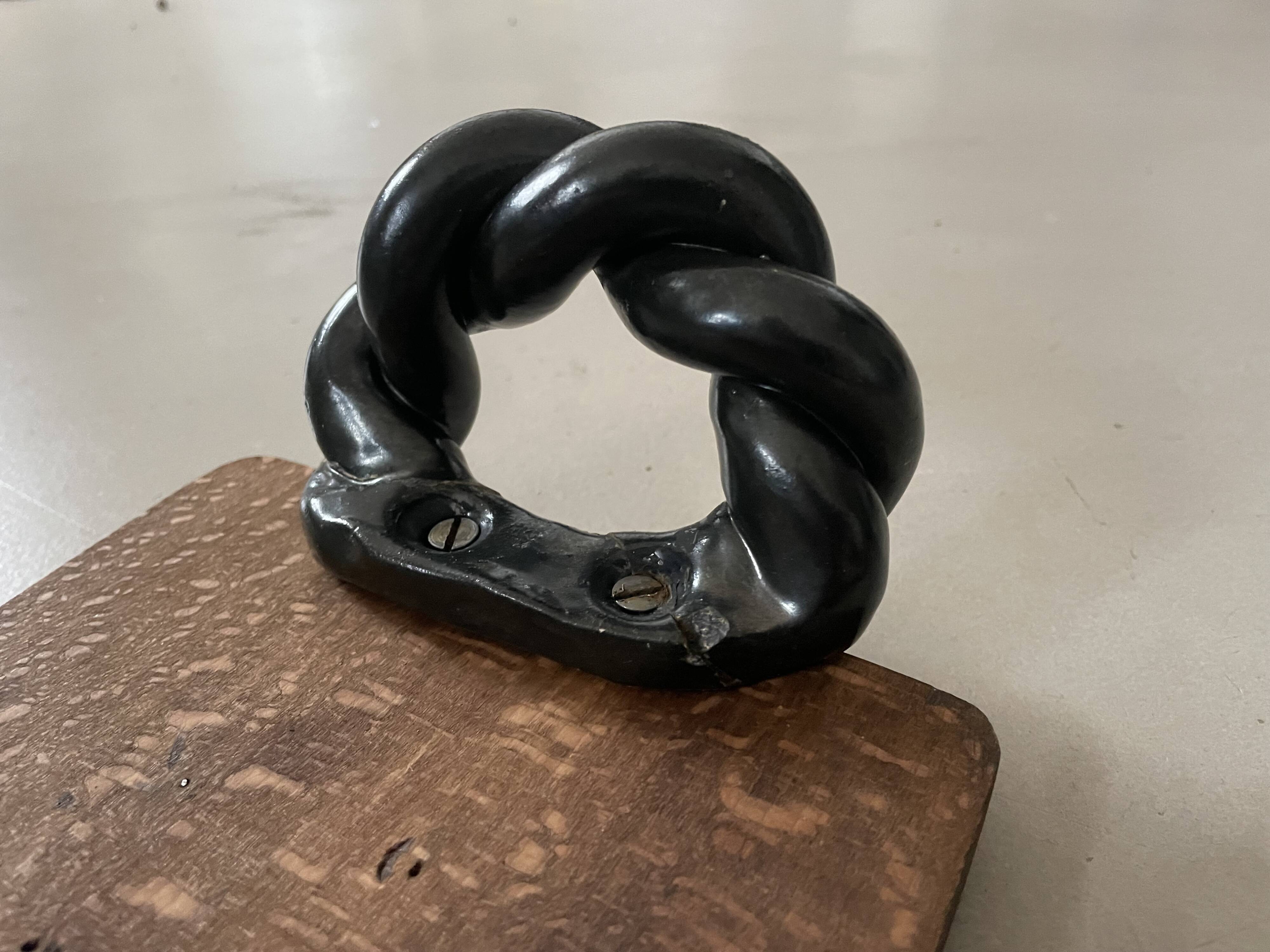 Vintage wooden and ceramic tray