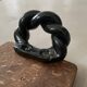 Vintage wooden and ceramic tray
