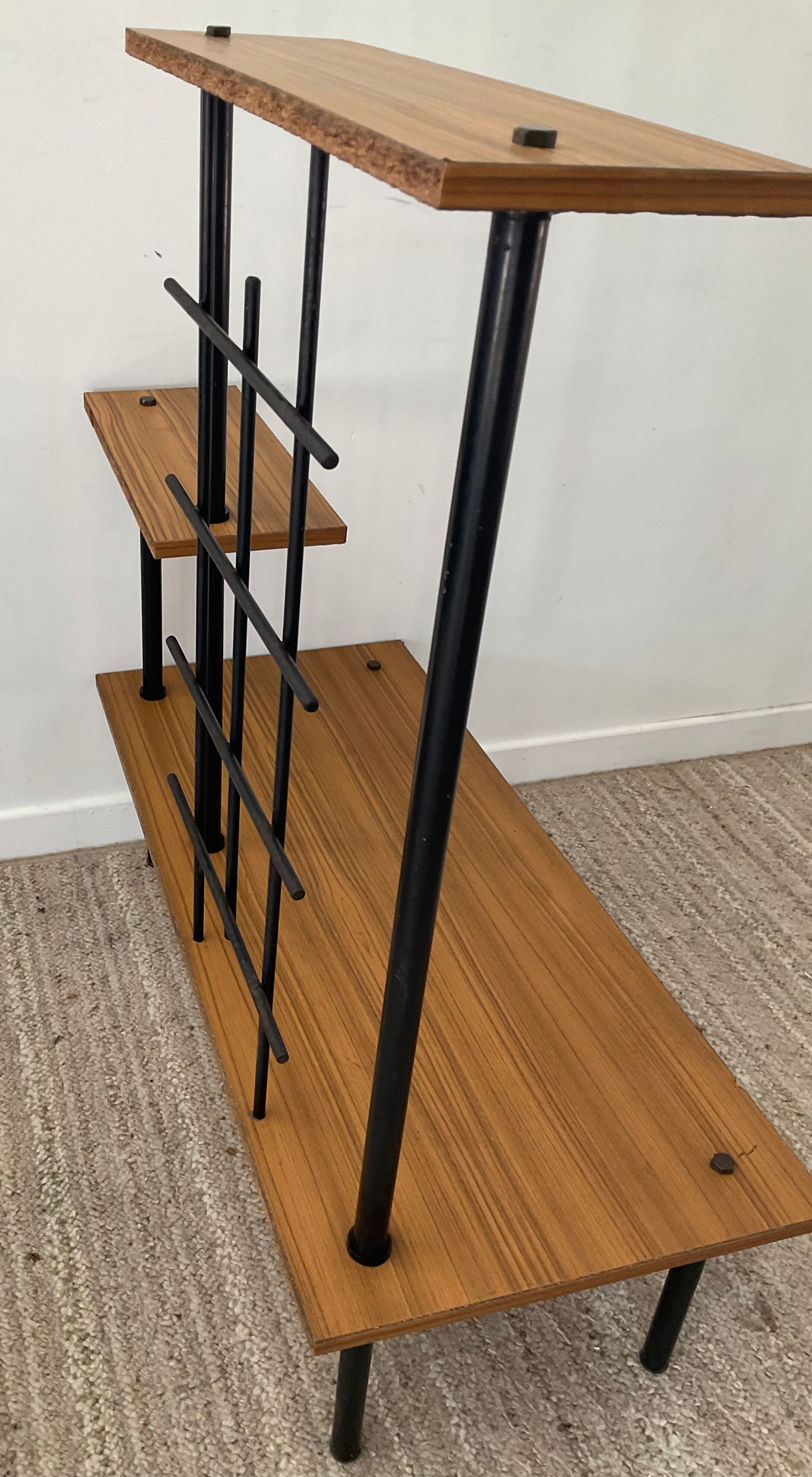 Vintage 60s shelf in formica and metal