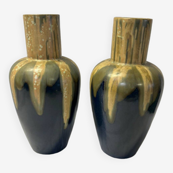 Paires de vases faience Denbac