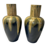 Pairs of Denbac earthenware vases