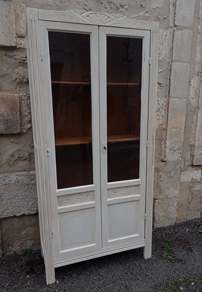 Parisian Art Deco glazed wardrobe