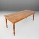 Rustic Elm Dining Table with Drawer, France 1850s