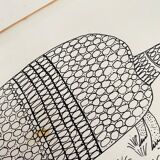 Illustration 1968 and wooden frame