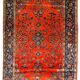 Handmade antique Persian Sarouk rug 4' x 6.4' (122cm x 195cm) 1920s - 1B785