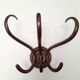 Thonet style curved wood wall coat rack