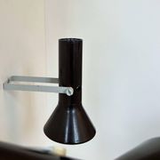 Pair of vintage adjustable wall lights, brown metal, France 1970