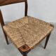 Wilkhahn vintage teak papercord dining chairs Georg Leowald model 351