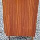 Chest of drawers from the 50s-60s in golden mahogany 4 drawers feet bobbin