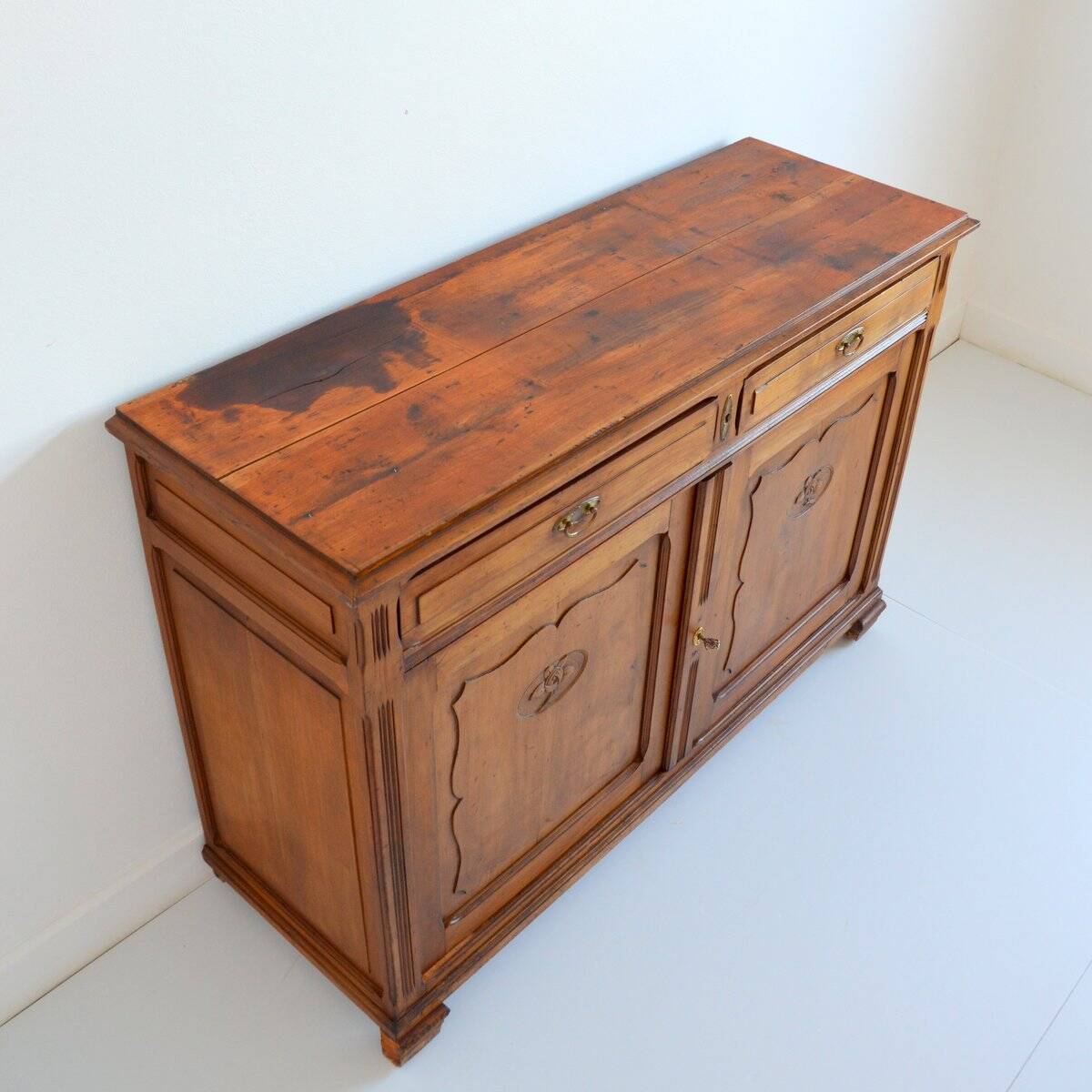 Old vintage Parisian 2-door cabinet / sideboard 1930 in its original condition.