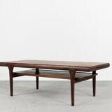 Danish extendable teak coffee table with drawer, 1960s