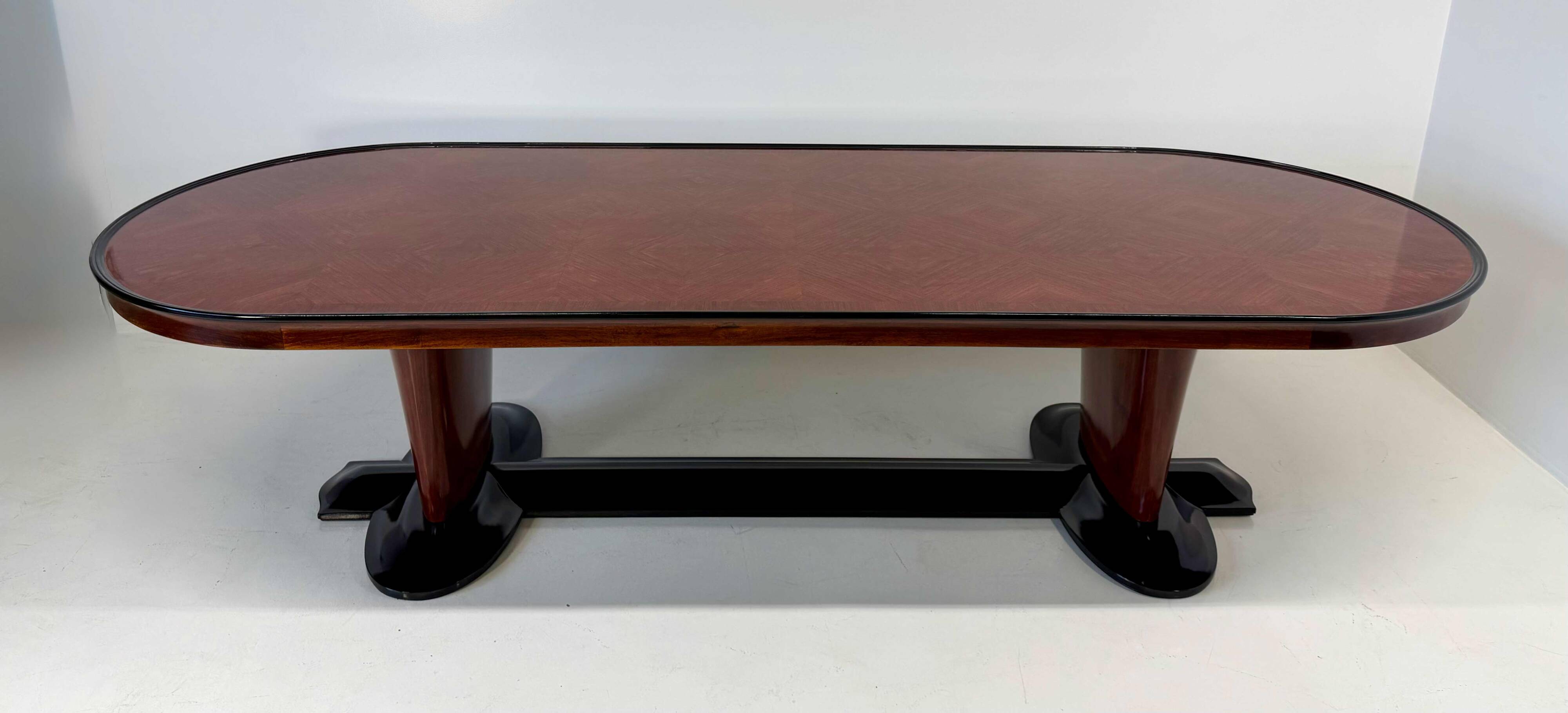 Italian Art Deco Dining and Conference Table, 1940s
