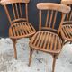 Ensemble de 4 chaises de bistrot en bois courbé