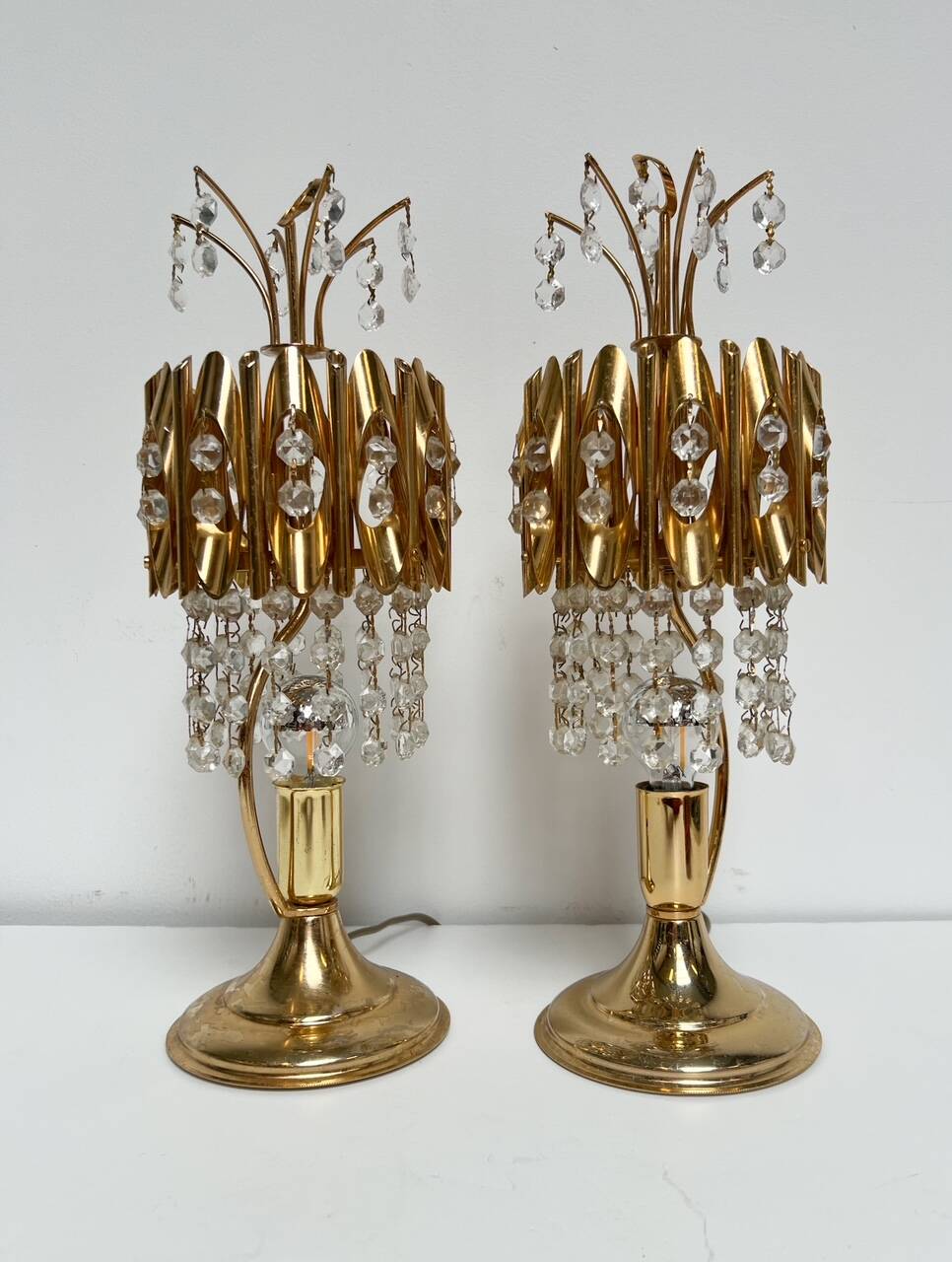 Set of crystal table lamps from Spain, 1970’s (2)