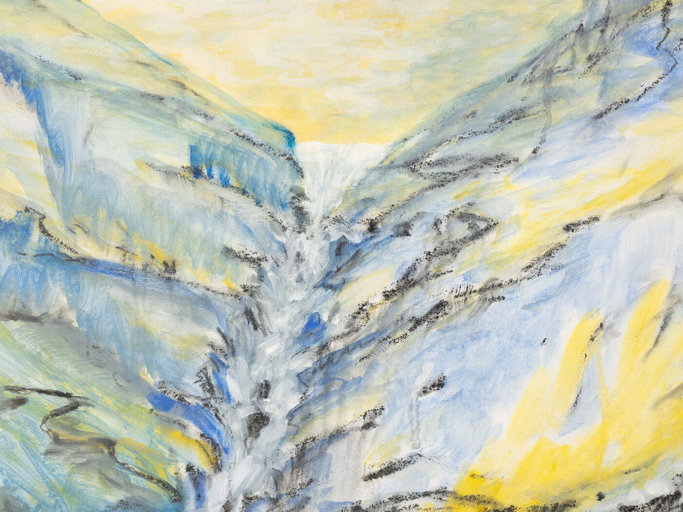 In the Mountains, Mixed Media on Paper, 83 x 63 cm