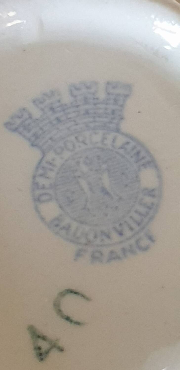 Badonviller half porcelain coffee or tea service