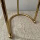 Duo of modernist brass candlesticks