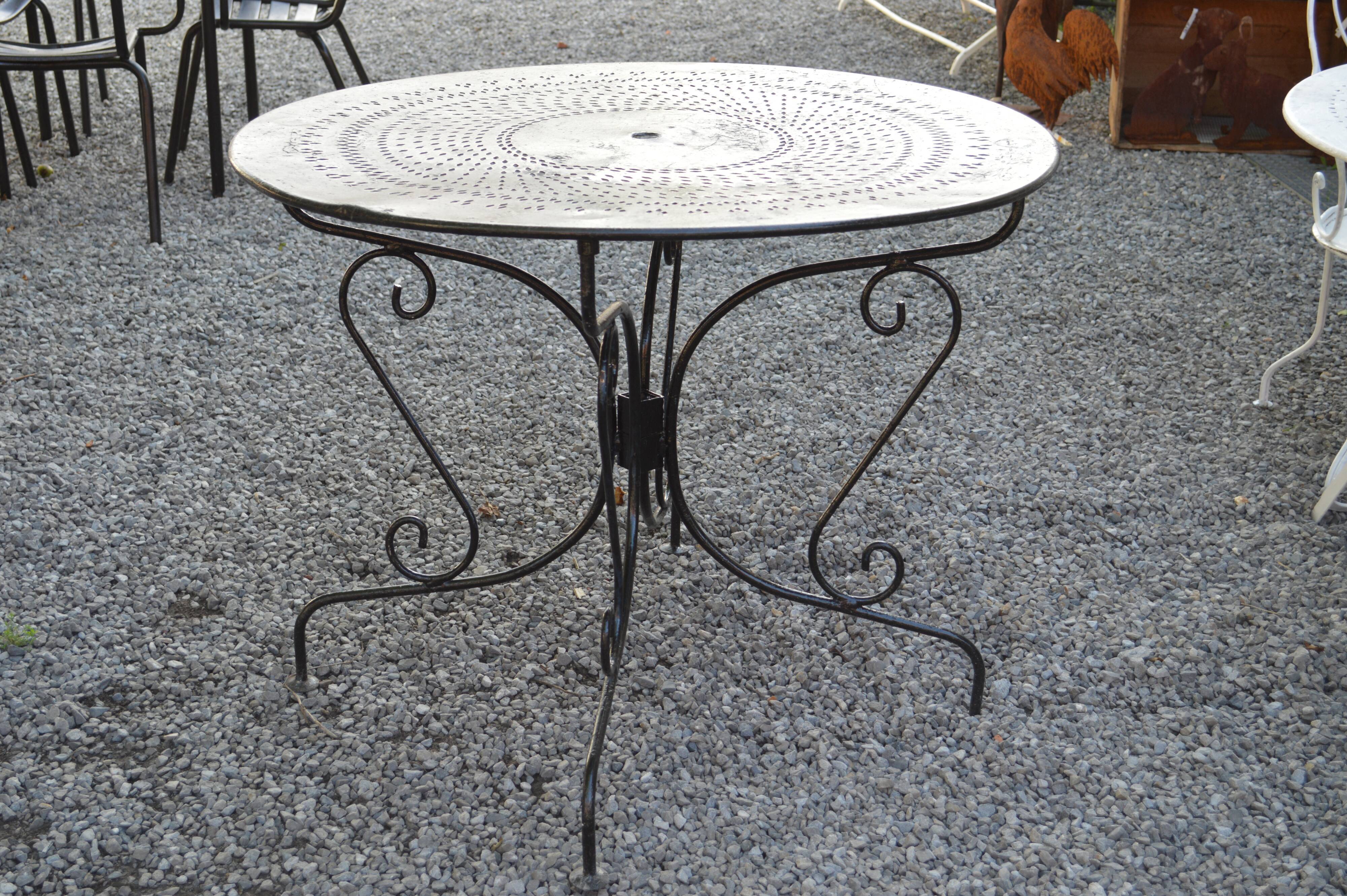 Wrought iron garden table