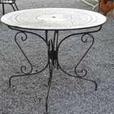 Wrought iron garden table