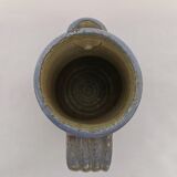 Large Stoneware Ceramic Pitcher Signed Drillon 50's