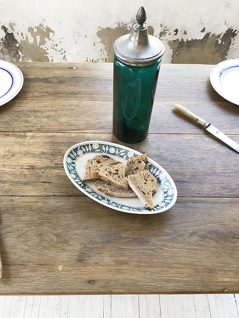 Ravier ceramic flowered Creil and Montereau