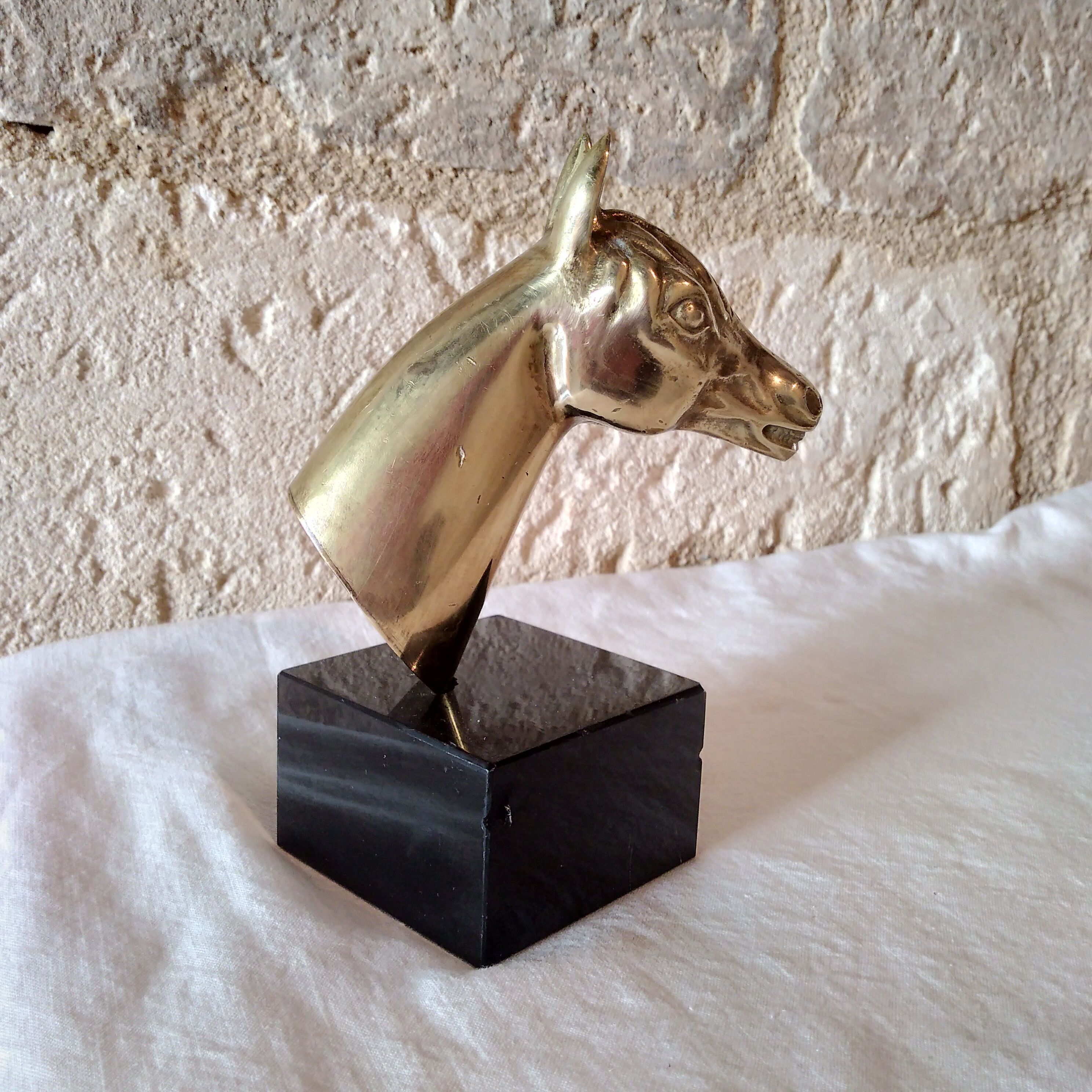 Bronze horse head