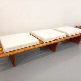 Pair of vintage  Perriand style  pine benches