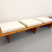 Pair of vintage  Perriand style  pine benches