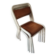 Set of 4 vintage French school chairs – Stackable chairs – 1920s