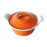 Ancienne marmite en fonte emaillée orange Le Creuset