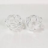 Crystal candlesticks, Royal Copenhagen, Denmark, 1980s.