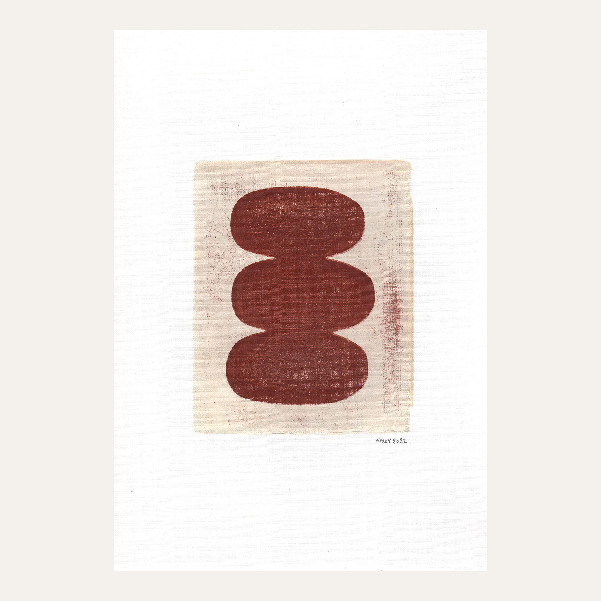Duo of Paintings on paper • terracotta M601 and M598 • signed eawy